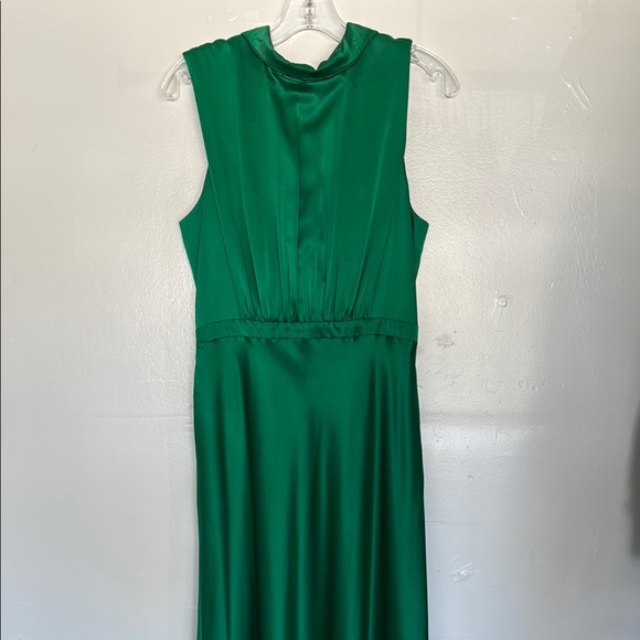 NWT- Silk Saloni The Fleur Dress in Green, Sz 10 - Picture 6 of 17